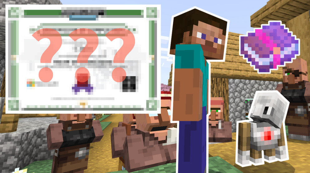 マインクラフトの世界で認定証を持つキャラクターたち